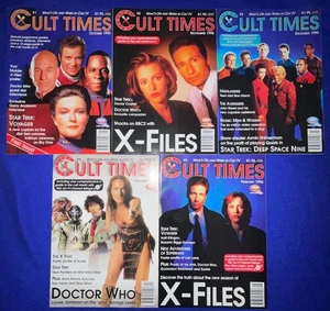 LOT-1st (5) ISSUES of Cult Times MAGAZINE #1/2/3/4/5 Star Trek/X Files/Dr. Who - Picture 1 of 2