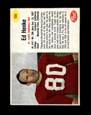 1962 Post Cereal Set-Break #156 Ed Henke VG-VGEX *GMCARDS* - Image 1 of 2