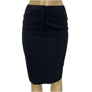 Falda Lápiz Recta Negra Etcetera Para Mujer Talla 0, Formal Abertura Espalda Nueva $149 - Imagen 1 de 17