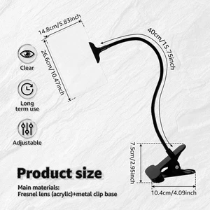 5X Magnifying Glass with Clip Adjustable Flexible Neck Clip On Magnifying bvnOc - Picture 1 of 11