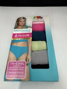 Paquete de 6 micromallas transpirables Fruit of the Loom para mujer cortes altos - talla 9 2XL nuevo - Imagen 1 de 5
