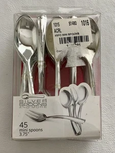 “Silver Spoons and More” Premium Heavyweight Plastic Spoons NIB 45 Spoons - Picture 1 of 3