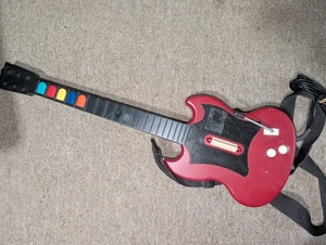 PS2 Guitar Hero Red Octane Gibson WIRED Controller - PSLGH - Red - Picture 1 of 2
