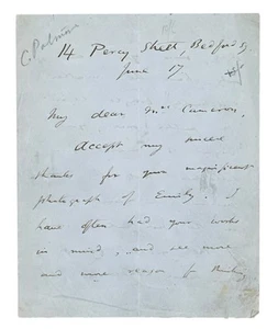 Coventry PATMORE / Autograph Letter Signed - Picture 1 of 2
