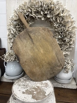 Tabla de pan antigua y tabla de cortar vintage - Bandeja para servir charcutería Foto 1 de 4