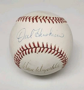 Don Drysdale Orel Hershiser firmato ufficiale National League Baseball Beckett LOA - Foto 1 di 5