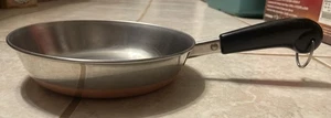 Vintage 1801 Revere Ware Kupfer plattiert Boden Edelstahl 7 Zoll Pfanne - Bild 1 von 12