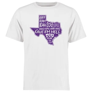 Men's White TCU Horned Frogs Who Wah T-Shirt - Picture 1 of 2