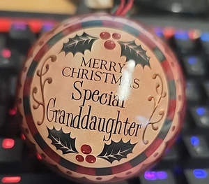 Weihnachten Spardose Baumkugel - personalisiert "BESONDERE ENKELIN" - Bild 1 von 4
