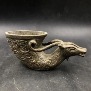 Antique Bronze Old Near Eastern Art Rython Rythoon - Picture 1 of 6