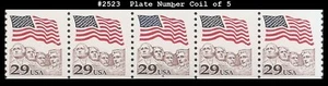 USA5 #2523 MNH PNC5 Pl #6 Flag over Mount Rushmore 1991 - engraved - Picture 1 of 1