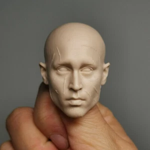 1/6 Scale Edward Scissorhands Johnny Depp Head Sculpt Unpainted Fit 12" Figure - Picture 1 of 4