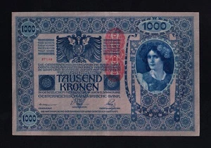 F.C. AUSTRIA , 1000 CORONAS 1902 , MBC+ ( VF+ ) , P.59 . - Imagen 1 de 2