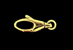 16 mm 14k MASSIV GELBGOLD Hummer Designer ausgefallener drehbarer Verschluss mit Springring Italien - Bild 1 von 5