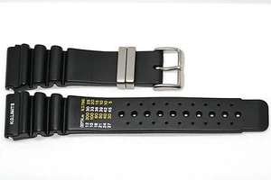24MM BLACK RUBBER WATCH BAND STRAP FOR AQUALAND PROMASTER DUPLEX ND LIMITS - Picture 1 of 1