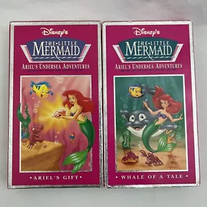 The Little Mermaid Ariel's Undersea Adventure Whale of a Tale Ariel's Gift VHS - Imagen 1 de 8