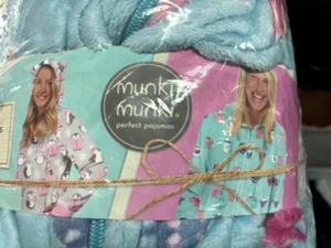 MUNKI MUNKI WOMEN'S 2PK OF LUXE PLUSH HOODED PAJAMA (MULTI, SMALL)NWT - Picture 1 of 2