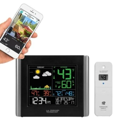 C84343 La Crosse Technology Remote Monitoring Color Weather Station with LTV-TH2 - Image 1 of 4