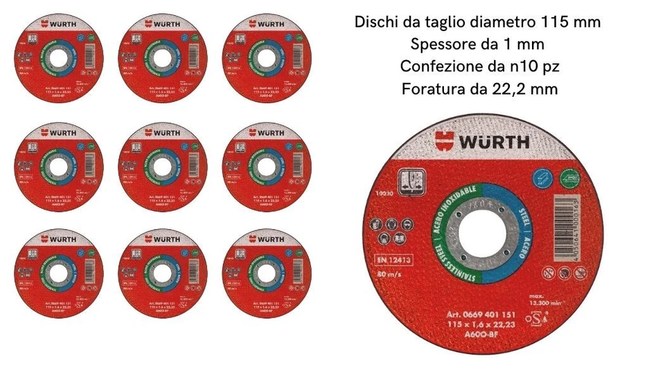 Dischi da taglio flex diametro 115 x 1 mm per accaio inox ferro lamiere mola - Image 1 of 1