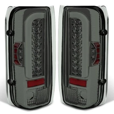 DOT Pair LED Tail Lights Brake Lamps Smoke For 1990-1997 Ford F150 F250 F350 - Image 1 of 4