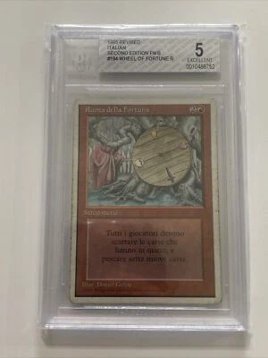 *Italian* Wheel Of Fortune Italian Revised MTG Beckett Graded BGS 5 Excellent - Image 1 of 2