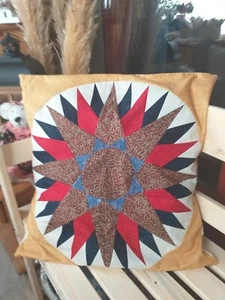 Maritime Kissen- Hülle, Patchwork, Segler, Kompassrose, Kissenbezug - Bild 1 von 4