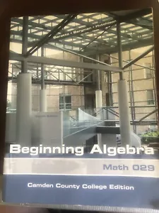 Beginning Algebra Camden County College Math 029 Eighth Edition Book - Picture 1 of 7