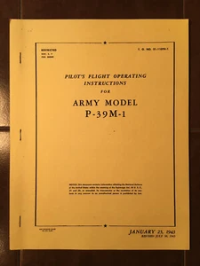 Bell Airacobra P-39M-1 Pilot's Flight Operating Instruction Manual - Picture 1 of 10