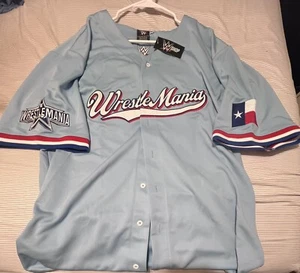 WWE WrestleMania 38 Dallas Texas Baseball Jersey Size 3XL Brand New With Tags - Picture 1 of 5