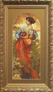 Summer cross stitch embroidery kit *** FREE SHIPPING art nouveau embroidery - Picture 1 of 4
