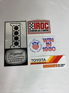 LOT of 4 Vintage Assorted Racing/ Stickers Decals - Foto 1 di 8