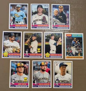 2025 Topps Heritage Baseball Team Set 10 Cards Milwaukee Brewers Chourio Yelich - Picture 1 of 3