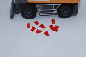 10 x cuneo freno rosso 1:50 cuneo di bloccaggio cunei per modelli escavatore camion NUOVO - Foto 1 di 3