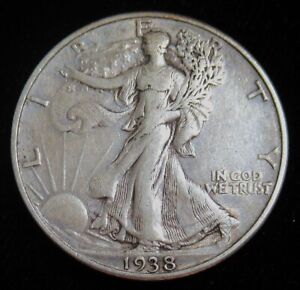 1938-D Walking Liberty Half Dollar. Rare Date