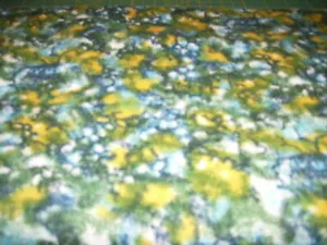 Fabric quilt one quarter 1/4 yard flannel batik green blue yellow - Picture 1 of 1