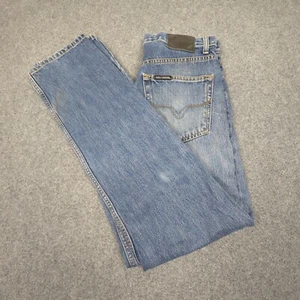 Harley Davidson Jeans Mens 32 blue Distressed Zip fly denim pants size 32x33 - Picture 1 of 16