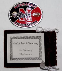 VINTAGE 2002 NEBRASKA CORNHUSKERS BELT BUCKLE - Picture 1 of 2