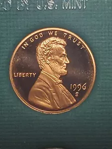 1996 s San Francisco proof lincoln cent penny UNC BU Uncirculated - Picture 1 of 2