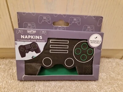 Game Controller Party Supplies Shape Napkins 16Pk Birthday Ginger Ray — 第 1/2 张图片