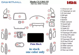 Kit de ajuste de tablero para Mazda Miata CX-5 RHD 12 13 2012 2013 negro liso - Imagen 1 de 2
