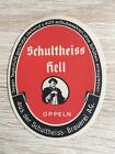 Bieretikett Brauerei  Schultheiss OPPELN  Oberschlesien Polen