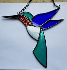 Stained Glass Hummingbird Suncatcher 