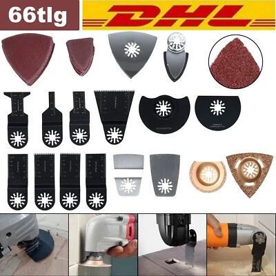66X Sägeblatt Multifunktionswerkzeug Zubehör Set für Fein Bosch Makita Multitool - Bild 1 von 4