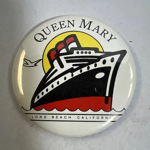 Vintage 1984 Queen Mary Button Pinback 3" Long Beach CA - Bild 1 von 3