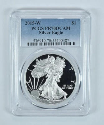 PR70 2015-W DCAM American Silver Eagle PCGS Blue Label *3162 - Image 1 of 4