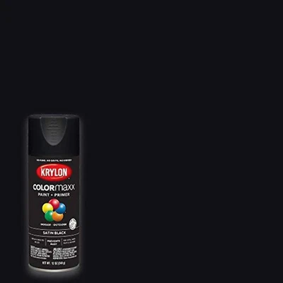 12 oz Krylon K05557007 Black COLORmaxx Paint & Primer Spray Paint, Satin - Image 1 of 4