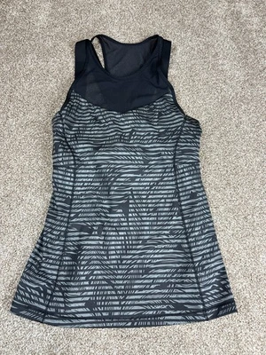 Camiseta sin mangas Lululemon para mujer 4 rayas negras para correr en la ciudad sujetador sin mangas Foto 1 de 4