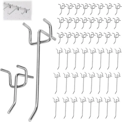 50 Pezzi Ganci per Pannelli Forati, Ganci per Pannello Forato, Pannello Portaute - Immagine 1 di 4