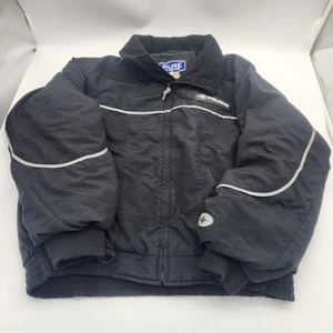 Vintage Polaris Racing Jacket Mens Medium Black Pure Puffer 90s Bomber Indy - Picture 1 of 13