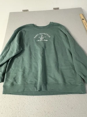 Sudadera Hollister Para Hombre XL Verde Cuello Redondo East Hampton 1997 Nueva York Vela Foto 1 de 4